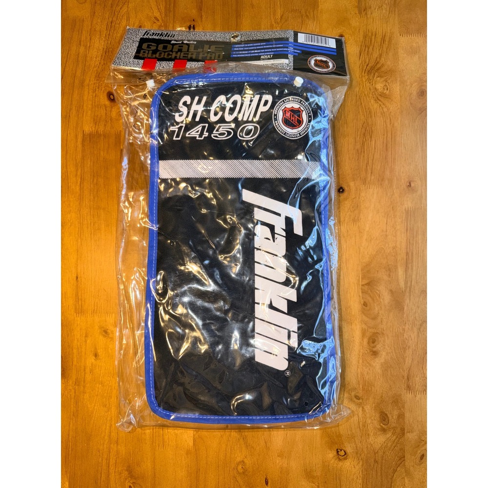 Franklin Street Hockey Goalie Blocker Pad SH COMP 1450 Adult NHL Blue Black